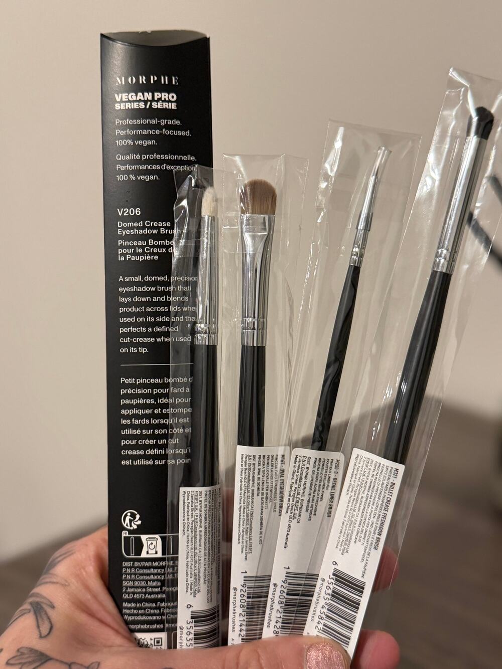 Morphe Makeup Brush Bundle 5 Pc Vegan Pro Eye Brushes NEW